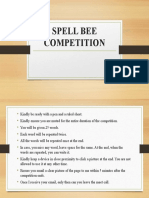 SPELL BEE COMPETITION Guidelines