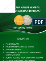 Mengapa Harus Dinar Dan Dirham