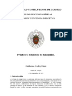 Eficiencia de luminarias: análisis comparativo de bombillas incandescentes y CFL