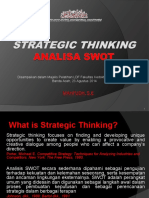 Strategick Thinking - Analisa Swot LDFK 2014
