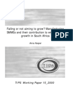 Failing or Not Aiming To Grow? Manufacturing Smmes and Their Contribution To Employment Growth in South Africa