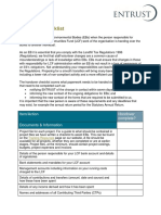 Manage LCF handover checklist