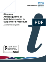431 - Stopping Anticoagulants or Antiplatelets Prior To Surgery or A Procedure