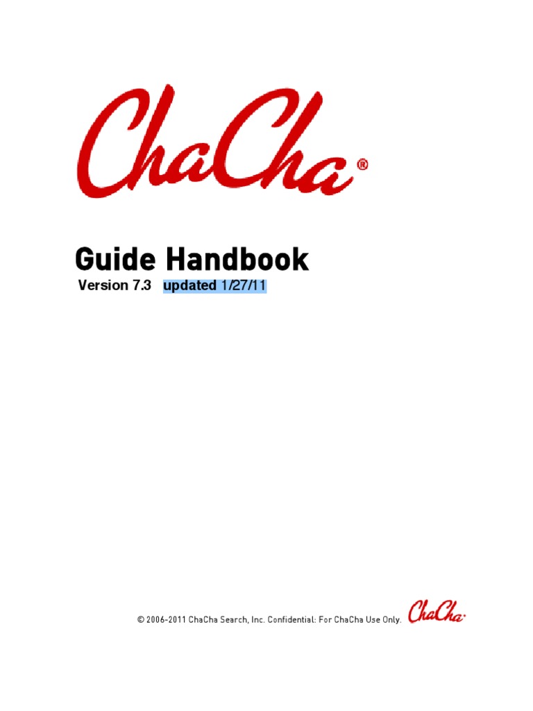 Cha Cha Tipsheet Guide Handbook v7.3 | PDF | Internet Forum | Communication