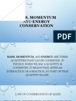 Mass, Momentum and Energy Conservation Laws Explained