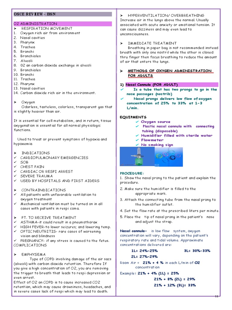 O2 Administration Reviewer | PDF