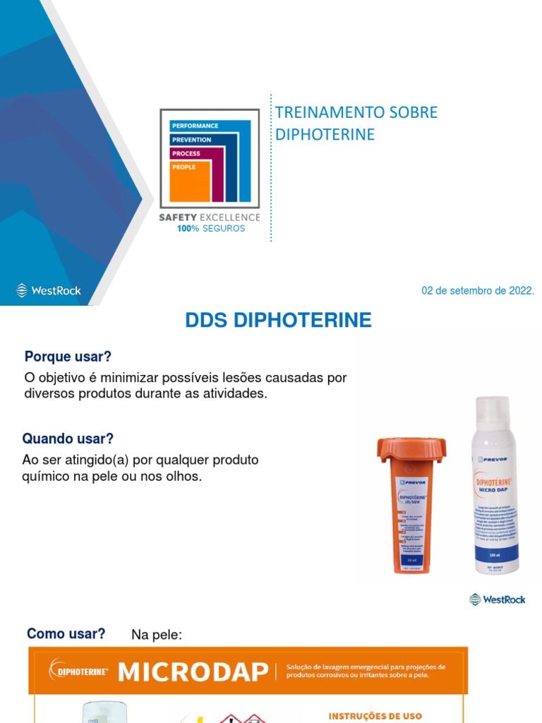 Treinamento sobre Diphoterine e Uso Seguro | PDF
