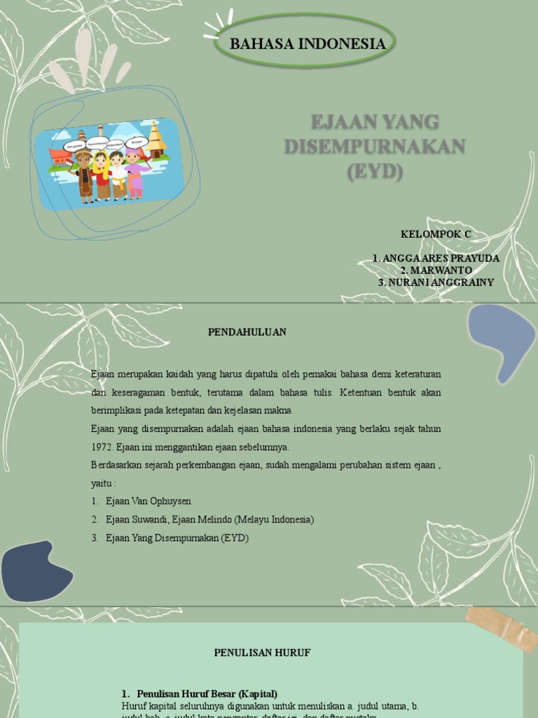Panduan Ejaan Yang Disempurnakan EYD | PDF