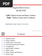 Unit - 1 - Topic-Number Systems and Its Arithmetic