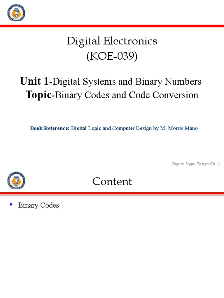 Binary Codes and Code Conversion Overview | PDF | Binary Coded Decimal ...
