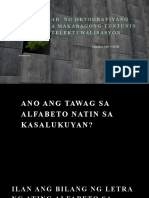 Identidad NG Ortograpiyang Filipino Sa Makabagong Tuntunin NG