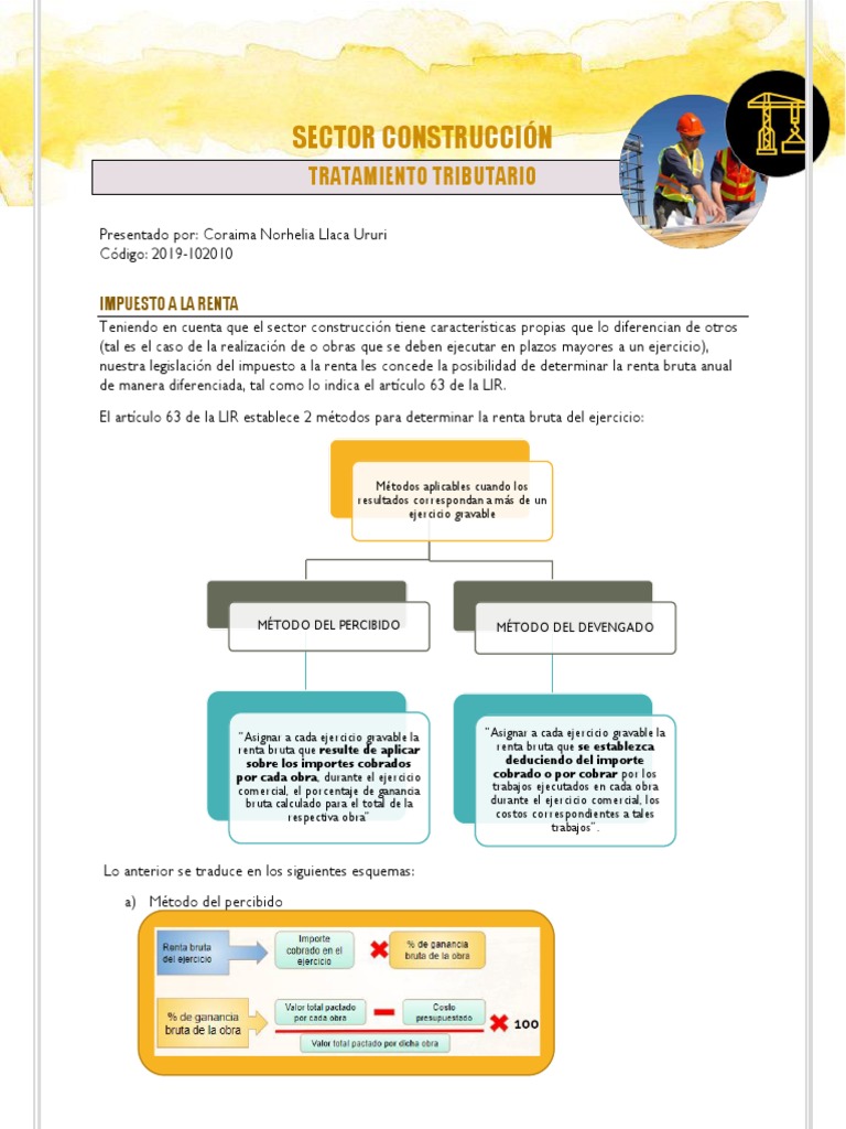 Tratamiento Tributario en Construcción | PDF | Impuestos | Impuesto ...