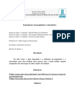 Experimento Com Paquímetro e Micrômetro