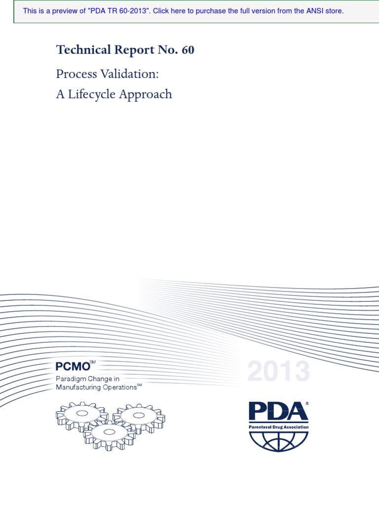 Life Cycle PV Approach PDA PDF Verification And Validation