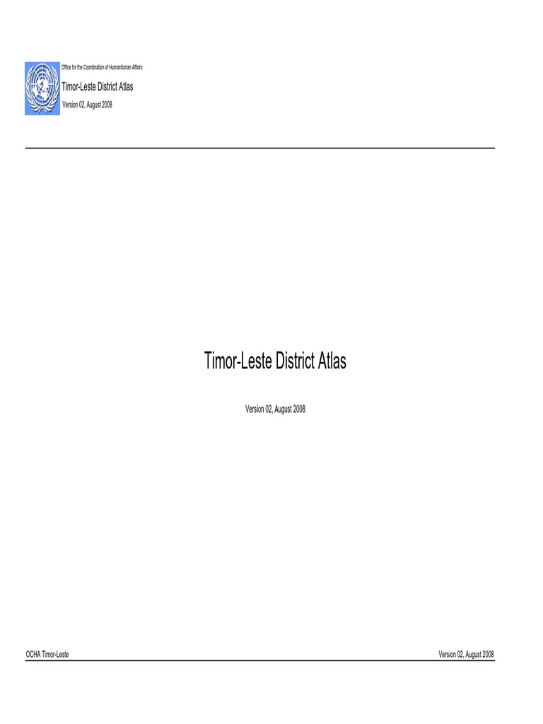 Timor-Leste District Atlas Version 0da-42 August 2008 | PDF | East