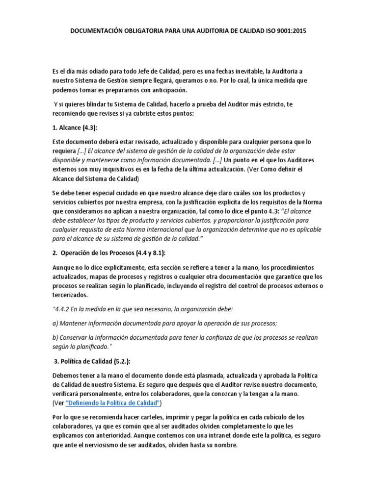 documentaci-n-obligatoria-para-una-auditoria-de-calidad-iso-9001-2015