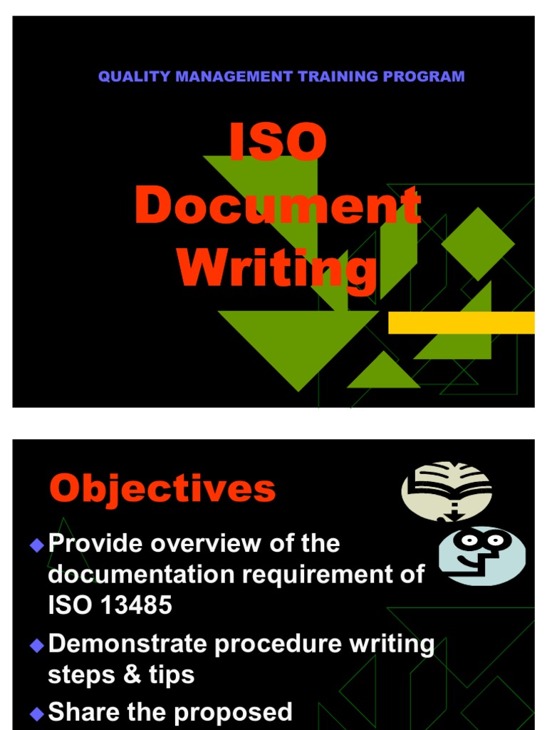 ISO Document Writing Training | PDF | Business Process | Specification ...