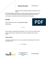 Fluid Mechanics Review: Density, Pressure, Buoyancy, and Flow