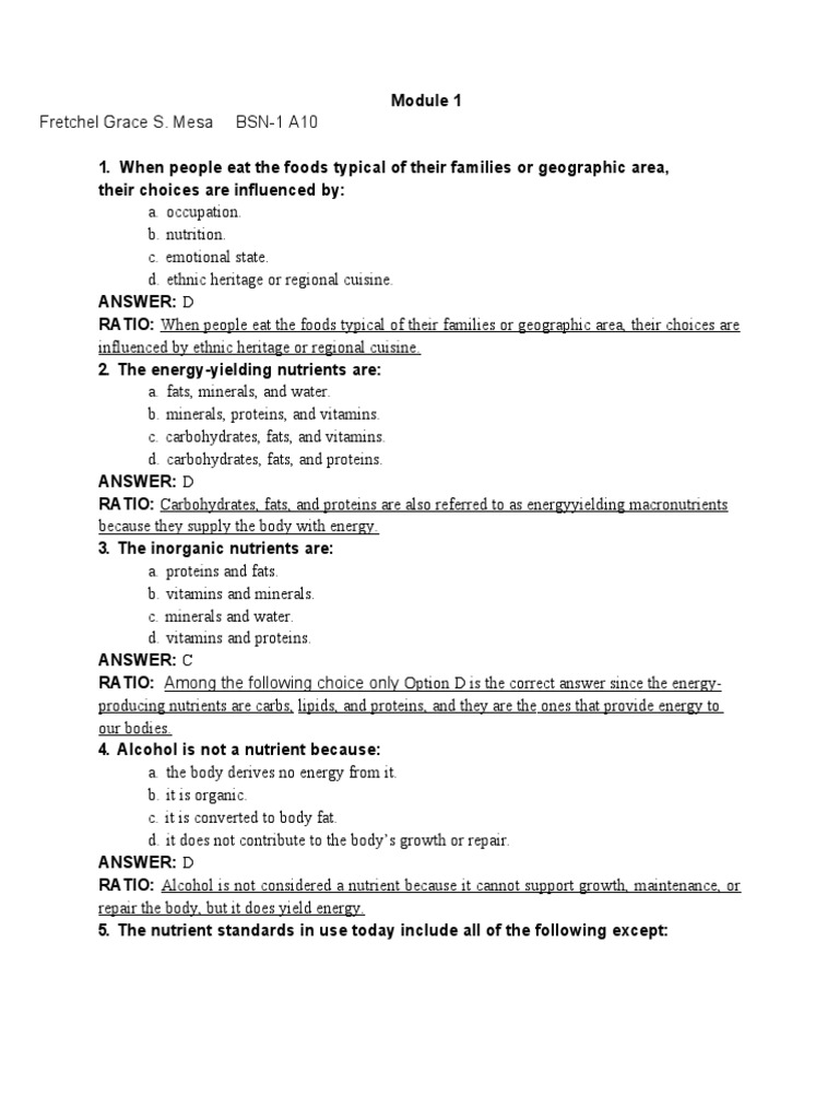 Sas 1 Lecture | PDF | Nutrients | Food Energy
