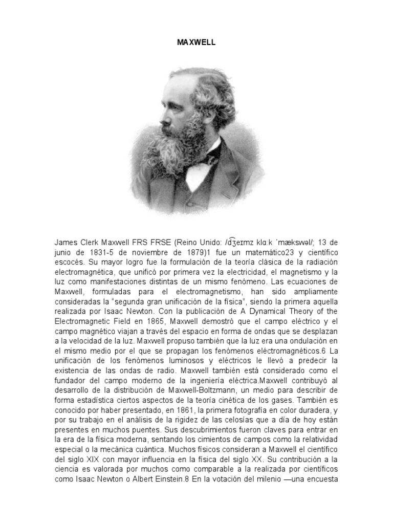 Maxwell | PDF | James Clerk Maxwell | Science