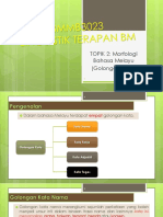 Topik 2 Morfologi Bahasa Melayu Golongan Kata