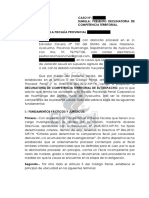 Declinatoria de Competencia Territorial de Fiscal