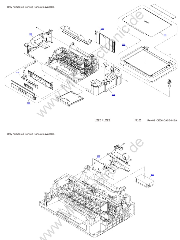 Only Numbered Service Parts Are Available.: L220 / L222 No.2 | PDF ...