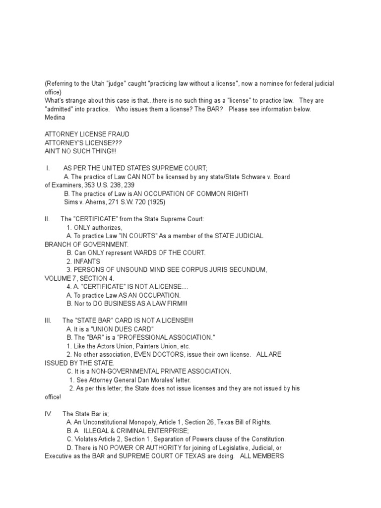 Lawlicense | PDF | Lawyer | United States Constitution