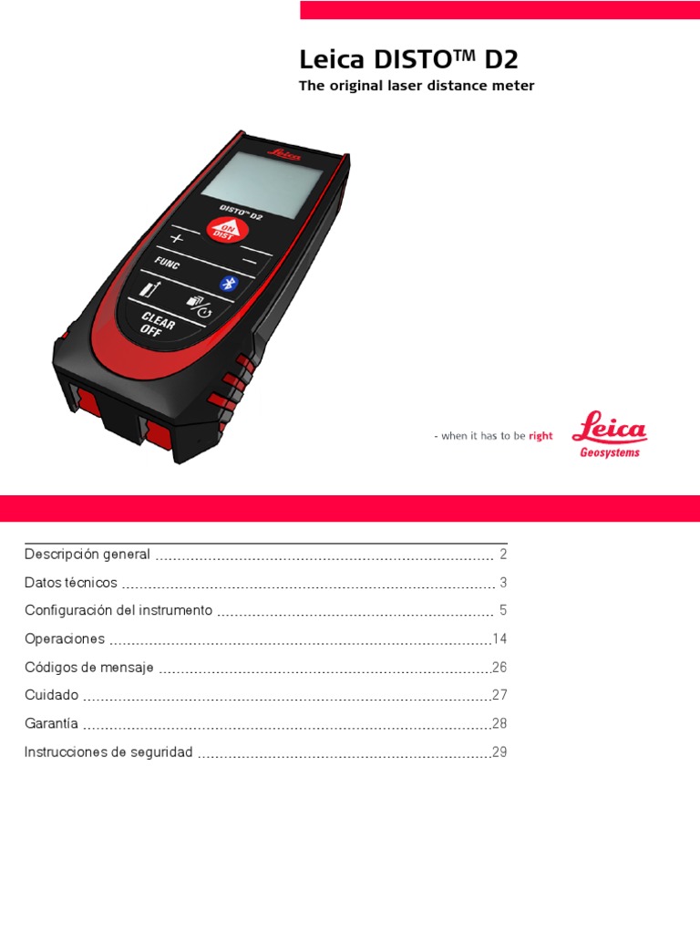 LEICA Disto D2 Manual | PDF | Residuos | Radio