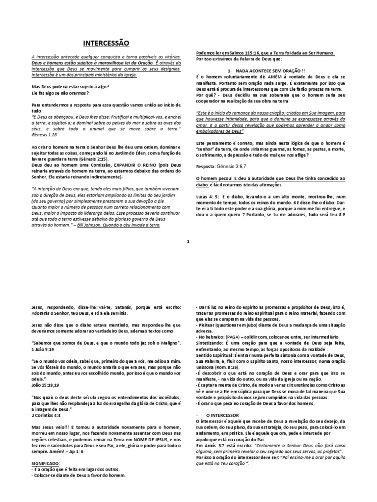 Apostila Intercessão Teen | PDF | Oração | Deus