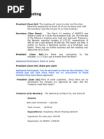 Sample Script of Board Meeting | Politics | Government