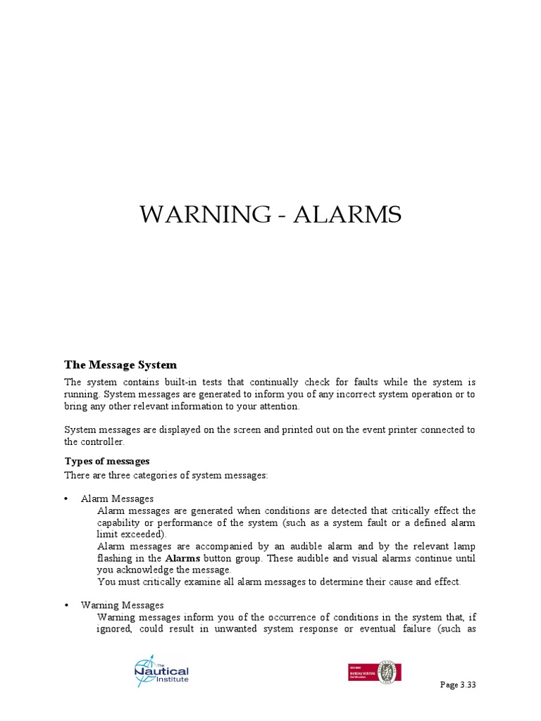 5 Warning Alarms. PDF Information Computing