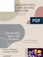 Factors Affecting Consumer Buying Behavior