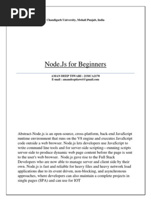 RESEARCH PAPER-Node .js