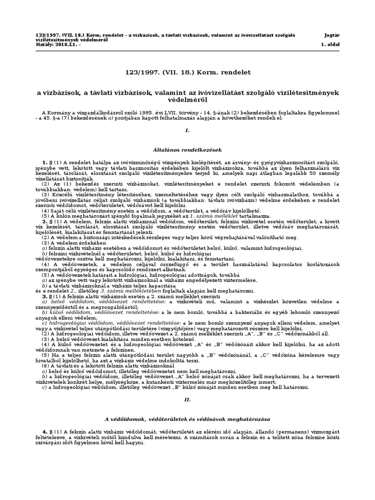 123/1997. (VII. 18.) Korm. Rendelet | PDF