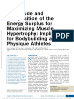 Magnitud y Composición Del Excedente de Energía para Maximizar La Hipertrofia Muscular Implicaciones para El Culturismo y Atletas Físicos 2020