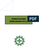 Contoh Pernyataan Kebijakan K3LH