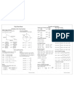 Trigonometry Sheet