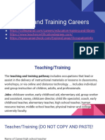 Education and Training Careers