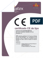 Certificado Cuerda SOSEGA 13mm
