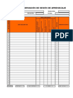 Ficha de Observación Sesión de Aprendizaje 5°