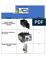 Lista de materiales para proyecto en Supertex