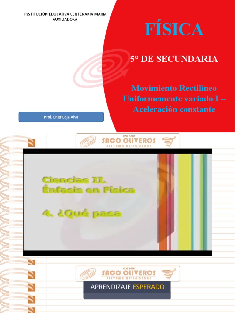 Capitulo - 9 - Mruv Aceleracion | PDF | Aceleración | Velocidad