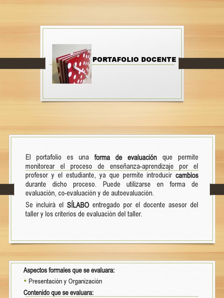 Guía para Elaborar un Portafolio Docente | PDF | Evaluación | Aprendizaje
