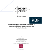 The 3DayCar Programme - Vehicle Supply Systems in The UK - A Historic Perspective On Sales Sourcing and Product Proliferation