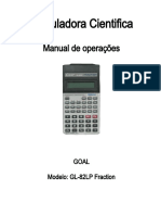 Calculadora Cientifica - Manual de Operações (GOAL GL-82LP Fraction)