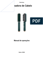 Escova Alisadora de Cabelo (HD380) – Manual de Operações - Br