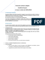 Protocole Sanitaire Adaptée Janvier 2022