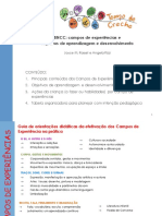 BNCC Campos de Experiencias e Objetivos de Aprendizagem e Desenvolvimento Joyce M Rosset e Angela Rizzi