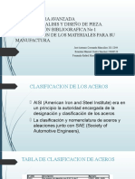 CLASIFICACIÓN DE MATERIALES PARA MANUFACTURA